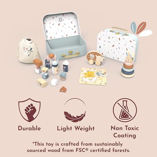 SPEEDY MONKEY Montessori My First Toy Box | Wooden Nursery Play Set Playset - Image 4