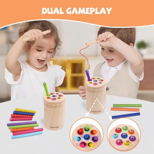 Montessori Toys for 2+ Year Old, Magnetic Fishing Game Color Sorting Toys - Image 2