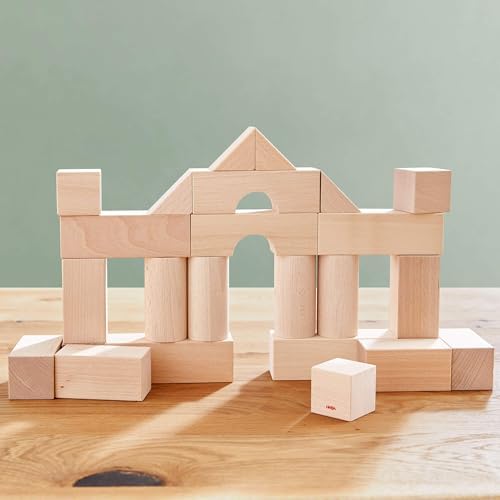 HABA Wooden Building Blocks 26 Piece Set: Open-Ended Stacking Toys, Toddler Blocks, and Wooden Toys Made in Germany for Creative Play and Learning - Image 2
