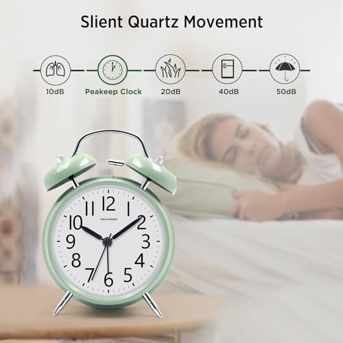 Peakeep Loud Battery Alarm Clock for Heavy Sleepers Adults Kids - Image 5