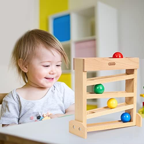 Montessori Ball Drop Toy, Wooden Ball Tracker, Early Developmental Pound Toys for Toddlers for 1-3 Year Old, Boys Girls Baby Birthday Gift - Image 4