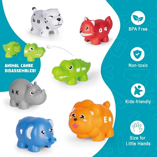 Animal Alphabet Learning Toys for Toddlers Kids 3-5, 10 Unique Animals - Image 4