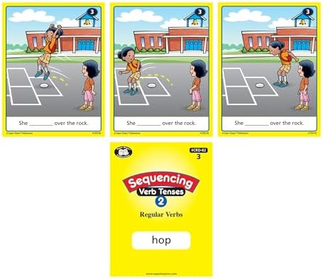 Super Duper Publications | Sequencing Regular and Irregular Verb Tenses Set 2 Fun Deck | Communication and Early Reader Skills Flash Cards | Educational Learning Materials for Children - Image 3