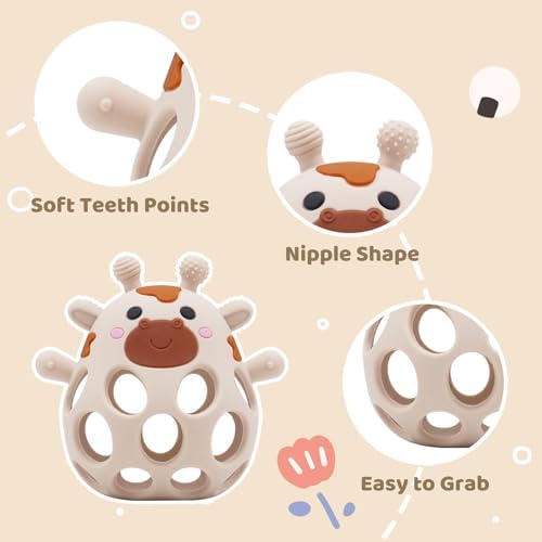 Baby High Chair Toy Teething Chew, Suction Cup Toys,BPA-Free Infant Teether - Image 4