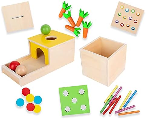 Montessori Box Play Kit, Early Child Development Learning Material for 1-3 Years Old Babies (Play Kit, 4 for 1) by Unknown