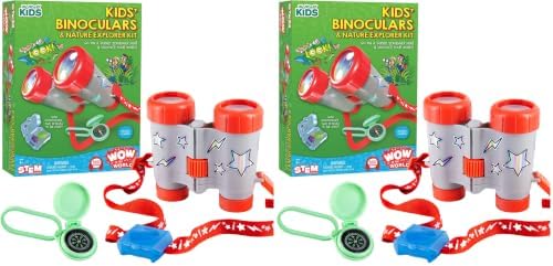 Wow in The World Kids’ Binoculars & Nature Explorer KIT | Look Far, Nature Scavenger Hunt, Specimen Box, Companion Audio Content, Bonus Reusable Science Tool, STEM Toy for Kids 4+ by Thames & Kosmos by ThamesKosmos