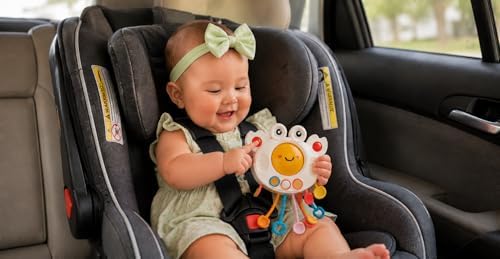 Yummy Baby Products Montessori Sensory Toy for Babies, Silicone Pull String Teething Toy, Perfect for Entertaining Baby While Developing Motor and Sensory Skills (Crab) - Image 2