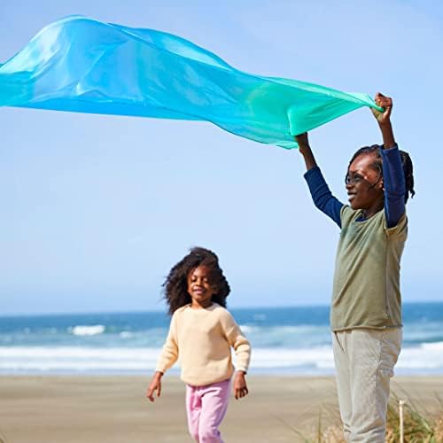 Sarah's Silks Giant Playsilk | 100% Silk Toy for Toddlers | Bright Colored Large Scarves for Fort Building and Pretend Play - Sea - Image 6