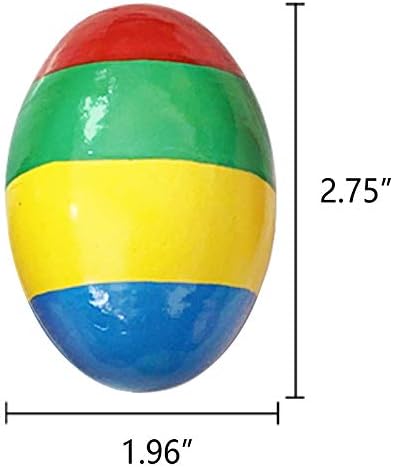 8 PCS Easter Wooden Eggs Shakers Musical Instruments Decorations Percussion Maracas Craft for Kids/Toddlers Hunt Game Gifts Basket Stuffers Fillers Decor - Image 3