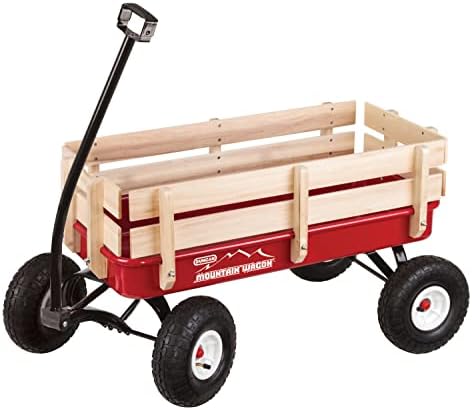 Duncan Toys Mountain Wagon, Wooden Pull-Along Wagon for Kids, Red by DuncanToysBrandStore