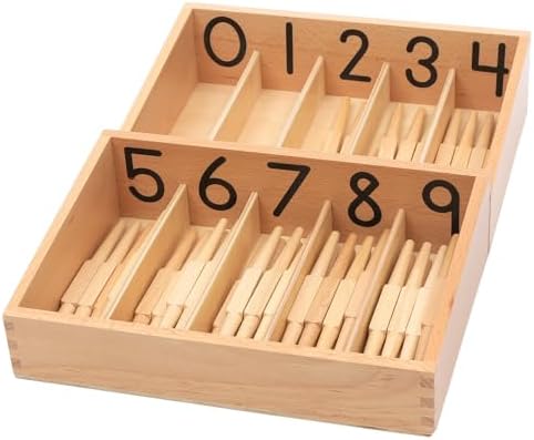 Adena Montessori Spindle Box with 45 Spindles by AdenaMontessori