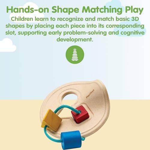 PlanToys® First Shape Sorter Wooden Sorting Toy for Toddlers 3+ Montessori - Image 2