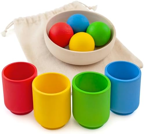 Ulanik Balls in Cups Starter Kit Montessori Toys for 1 Year Old by Ulanik
