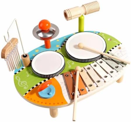 PBUH Wooden Educational Toy Set for Toddlers 12+Month - Music Instruments, by Unknown