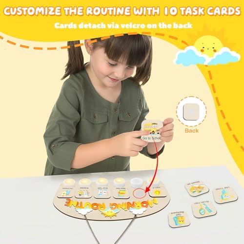Morning Routine Chart for Toddlers, Visual Schedule Chart Planner - Image 3