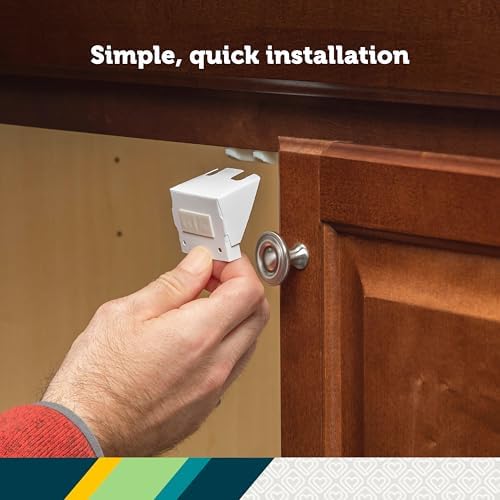 Safety 1st Spring-Loaded Cabinet & Drawer Latch, 10 Pack, White - Image 6