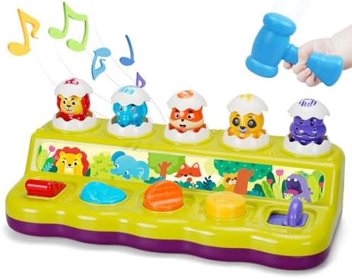 FS Interactive Pop Up Toy for 1 Year Old, Cause and Effect Toy by FiveStarToys