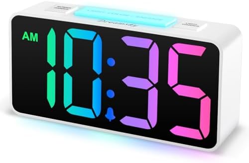 DreamSky Small Digital Alarm Clock with Night Light for Kids Bedroom by DreamSky