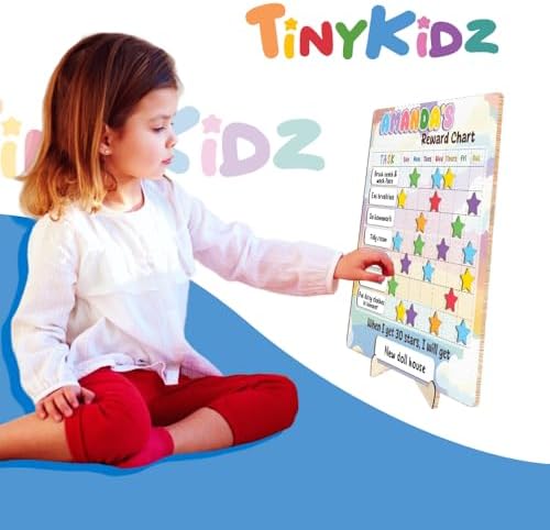 TinyKidz Large Wooden Reward Chart for Kids, 14x15 - Image 3
