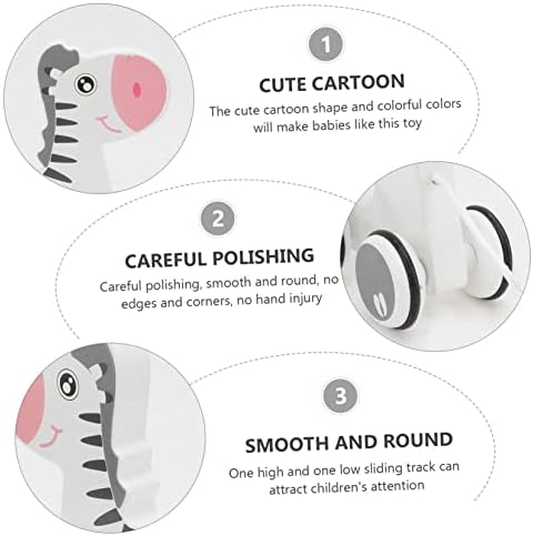 Wooden Animal Pull Along Walking Toy for Children and Babies - Image 3
