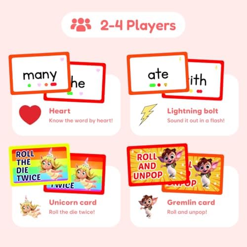 The Fidget Game Sight Words Game, Reading Flashcards and Pop Fidget Toys - Image 2