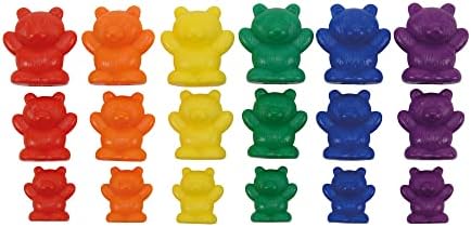EAI Education Bear Counters: 3 Sizes: 6 Colors - Set of 96 in a jar - Image 3