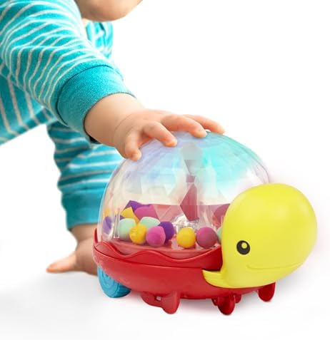 B. toys Ball Popper Walker, Light-Up Turtle Push Toy, Walk 'N' Pop - Image 3