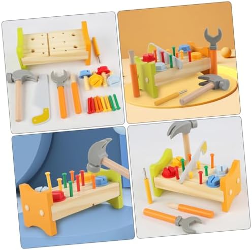 BESPORTBLE Wooden Pounding Peg Workbench Toy for Toddlers - Image 6