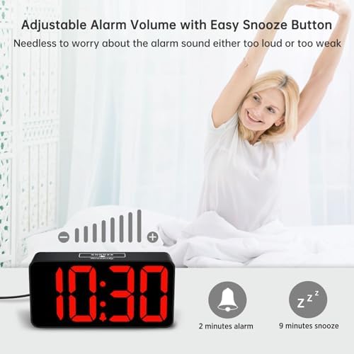 DreamSky Small Digital Alarm Clock for Bedroom with Large Big Numbers - Image 6