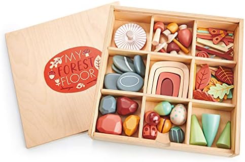 Tender Leaf Toys My Forest Floor - Wooden Open-Ended Tinker Tray Creative Play Box with Removable Compartments - Montessori Toy for Imaginative Play - Age 3+ by TenderLeaf