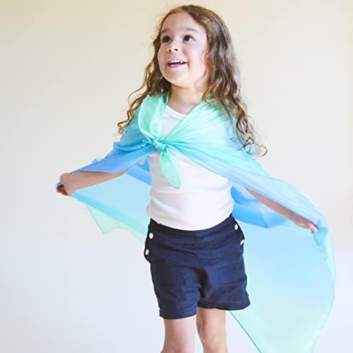 Sarah's Silks Enchanted Playsilk, 100% Silk Scarves for Kids and Toddlers, Sensory Toys | Bright Square Scarves, Montessori Waldorf Toys for Imaginative and Pretend Play - Sea - Image 5