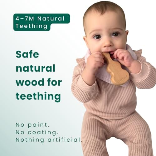 HippoToys Handcrafted Wooden Baby Rattle | Natural Teething Toy | Montessori Sensory Developmental Toy | Non-Toxic Organic Baby Toy | Newborn Infant Baby Boy Girl Gift 0-12 Months - Image 5
