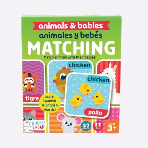 Chuckle & Roar Animals & Babies Memory Matching Game, 52 Tiles, Ages 3+ by ChuckleRoar