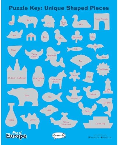 Re-marks Map of Europe Deluxe Jigsaw Puzzle with Whimsy Pieces - All Ages - Image 5