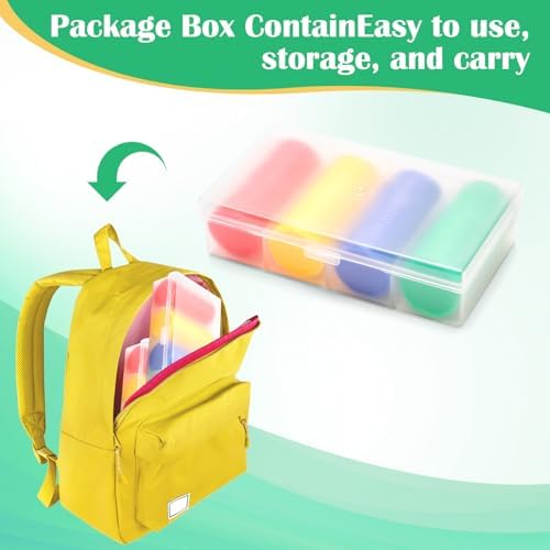 Luxiv 200Pcs Plastic Learning Counters with Storage Box, 4 Colors Bingo Chips 1 Inches Poker Chips Educational Counting Math Counters Manipulatives Round Game Chips Plastic Counters - Image 4