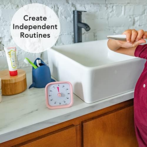 TIME TIMER Home MOD – 60-Minute Visual Timer Home Edition, Silent Operation Study Tool for Kids Desk, Homeschool Supplies, Office & Meetings (Peony Pink) - Image 5