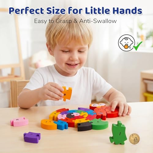 LovesTown Wooden Snail Jigsaw Puzzle, Double Sided - Image 4