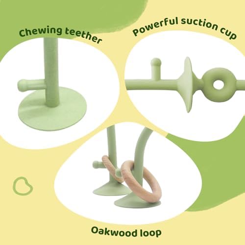Baby High Chair Toy Teething Chew,Suction Cup Toys,BPA-Free Infant Teether - Image 4
