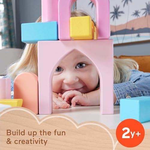 Fisher-Price Wood Castle Block Set 28 Pieces, Ages 2+ - Image 2
