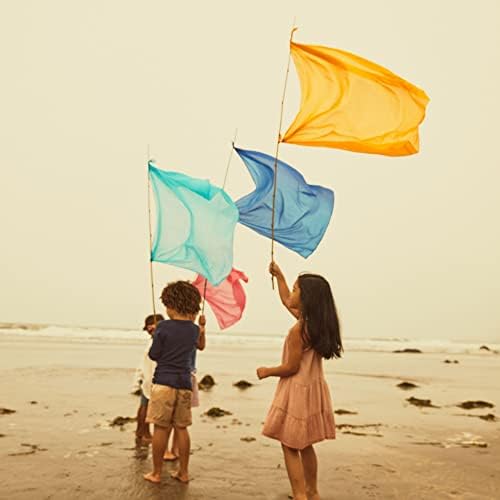 Sarah's Silks Playsilk - 100% Real Silk, Hand Dyed, Bright Colored Play Scarves | Montessori and Waldorf Toys for Dress up, Imaginative, and Pretend Play (35" x 35") - Image 3