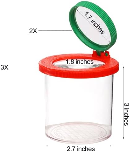 Coloch Set of 10 Insert Bug Viewer for Kids, Magnifying Insect Box, Bug Magnifier Container Critter Insect Bug Cage Bug Jar Bug Viewer Collecting Kit Bug Catcher Set - Image 2