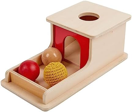 Adena Montessori Object Permanence Box with 3 Balls, 6-12m by AdenaMontessori
