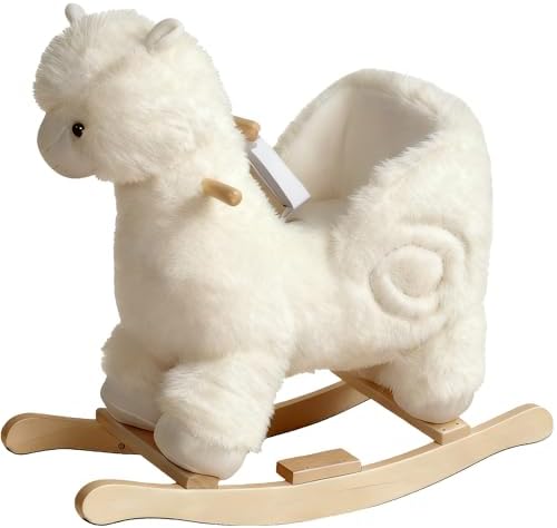 Baby Rocking Horse, Plush Alpaca Rocking Horse with Music by Unknown