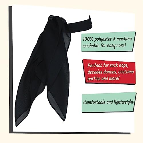 Hip Hop 50's Shop 1950s Retro Chiffon Neck Scarf Square Vintage for Women - Image 5