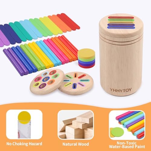 YHHYTOY Montessori Toys for 1 2 3 Year Old, Color Learning Sorting Toys - Image 4