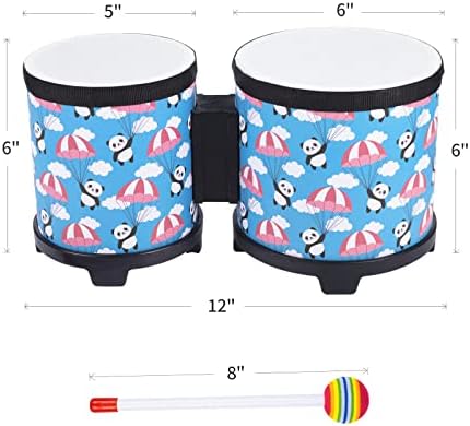 Bongo Floor Tom Drums Set for Kids: Baby Drum Percussion Music Instrument - Image 4