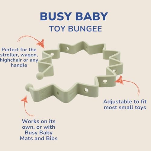 BUSY BABY Toy Bungee Dishwasher Safe Toy Strap Food Grade Silicone (Tan) - Image 4