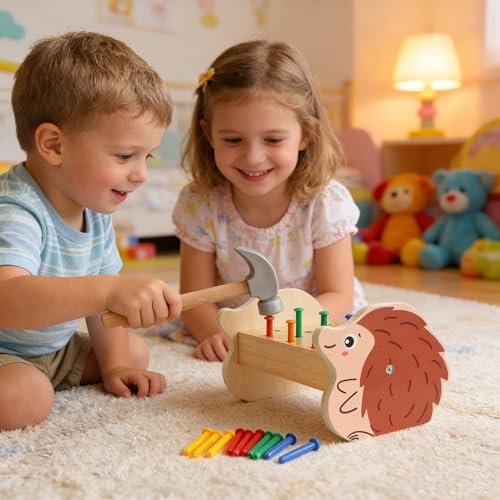STEM Montessori Wooden Pounding Hammer Toy for Toddler Early Development - Image 7