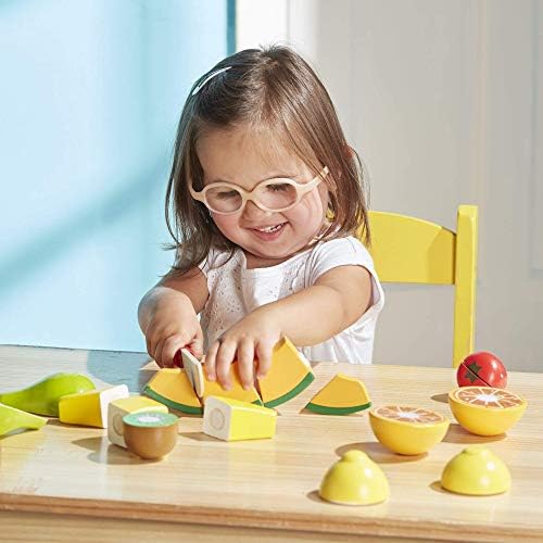 Melissa & Doug Wooden Cutting Fruit Toy Food Set & Pretend Play Kitchen Accessories, Preschool Learning Toys for Girls & Boys 3+ - Image 2