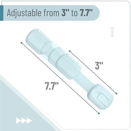 Bates- Child Safety Strap Locks, 6 Pack, Pastel Blue, Baby Cabinet Locks - Image 3
